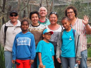 Chess players from New Caledonia at Gorge Wildlife Park